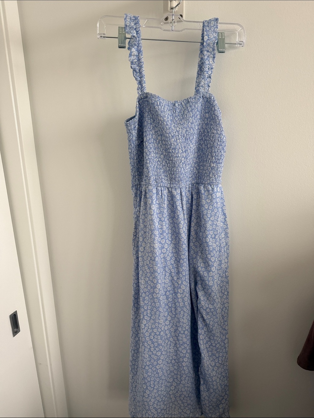 Abercrombie Blue Floral Smocked Dress